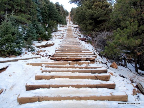 Manitou Springs Incline in Winter