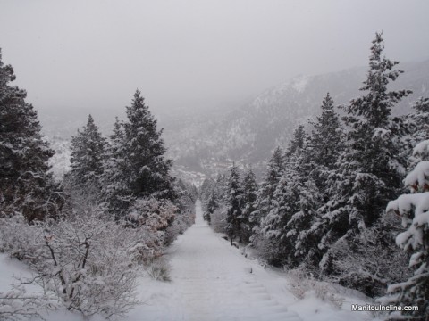 Winter Manitou Incline Hike