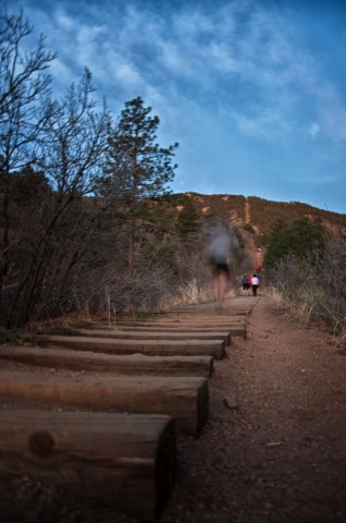 Daybreak has yet to occur, yet hikers and runners are already starting their trek up the ~2,000 steps.