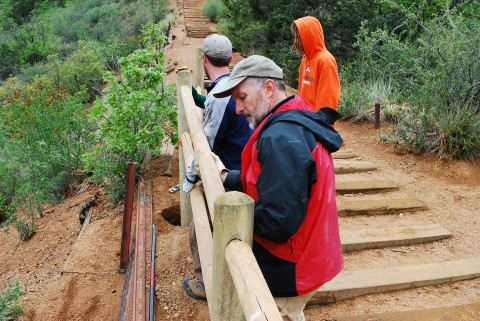 Building Fence to Close Barr Parking Lot to Incline Social Trail