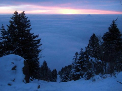 Sunrise Above the Clouds on the Manitou Incline