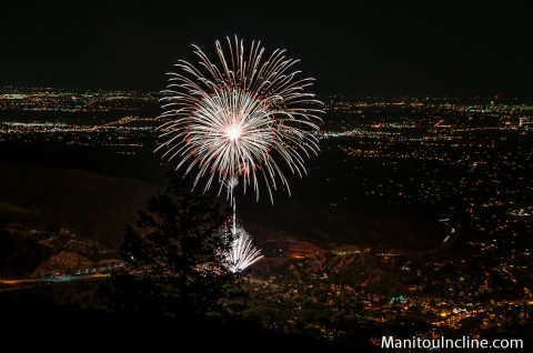 Fireworks from Manitou Incline