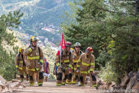 Firefighters 9/11 tribute climb of Manitou Incline